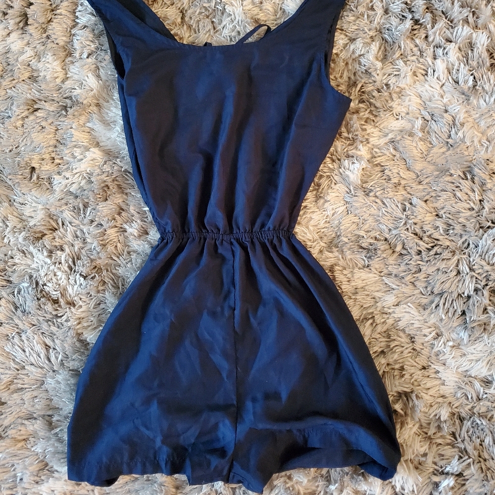Navy blue woman's romper